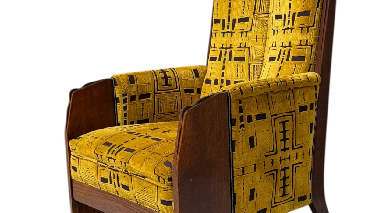 Art Deco Amsterdamse School Lounge Chair by Cornelis van der Sluys, 1918